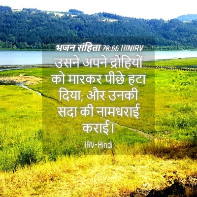 Picture 04 - भजन संहिता 78:66 HINIRV - उसने अपने - Bible Verse Picture