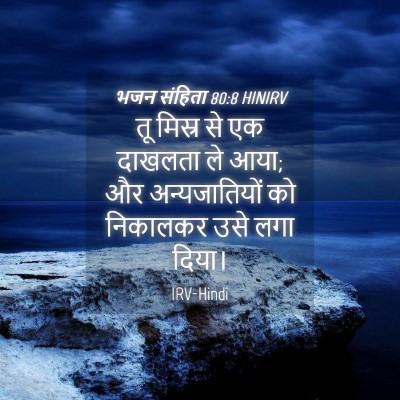 Picture 04 - भजन संहिता 80:8 HINIRV - तू मिस्र से एक - Bible Verse Picture