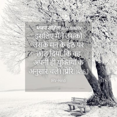 Picture 04 - भजन संहिता 81:12 HINIRV - इसलिए मैंने उसको - Bible Verse Picture