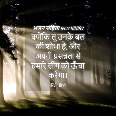 Picture 04 - भजन संहिता 89:17 HINIRV - क्योंकि तू उनके बल - Bible Verse Picture