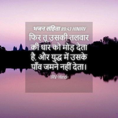 Picture 04 - भजन संहिता 89:43 HINIRV - फिर तू उसकी तलवार - Bible Verse Picture