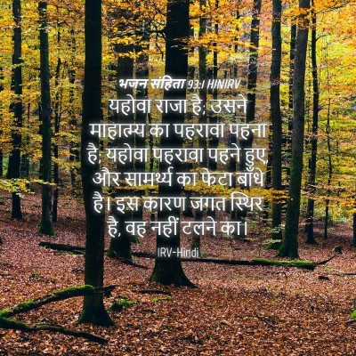 Picture 04 - भजन संहिता 93:1 HINIRV - यहोवा राजा है; उसने - Bible Verse Picture