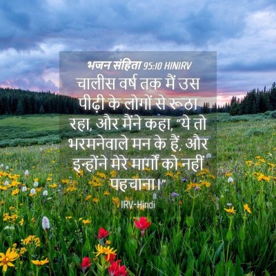 Picture 04 - भजन संहिता 95:10 HINIRV - चालीस वर्ष तक मैं - Bible Verse Picture