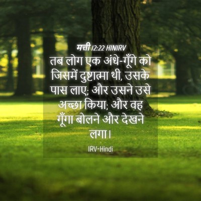 Picture 04 - मत्ती 12:22 HINIRV - तब लोग एक - Bible Verse Picture