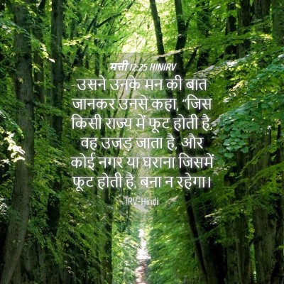 Picture 04 - मत्ती 12:25 HINIRV - उसने उनके मन की बात - Bible Verse Picture