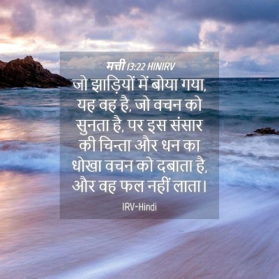 Picture 04 - मत्ती 13:22 HINIRV - जो झाड़ियों में - Bible Verse Picture