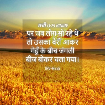 Picture 04 - मत्ती 13:25 HINIRV - पर जब लोग सो रहे थे - Bible Verse Picture