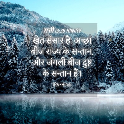 Picture 04 - मत्ती 13:38 HINIRV - खेत संसार है, अच्छा - Bible Verse Picture
