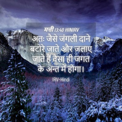 Picture 04 - मत्ती 13:40 HINIRV - अतः जैसे जंगली - Bible Verse Picture