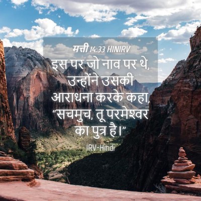 Picture 04 - मत्ती 14:33 HINIRV - इस पर जो नाव पर थे, - Bible Verse Picture