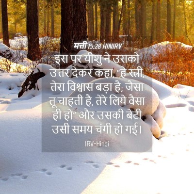 Picture 04 - मत्ती 15:28 HINIRV - इस पर यीशु ने उसको - Bible Verse Picture