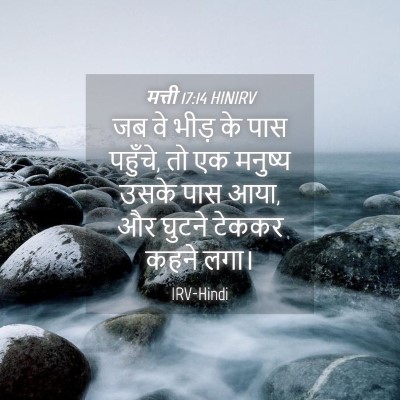 Picture 04 - मत्ती 17:14 HINIRV - जब वे भीड़ के पास - Bible Verse Picture