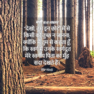 Picture 04 - मत्ती 18:10 HINIRV - “देखो, तुम इन छोटों - Bible Verse Picture