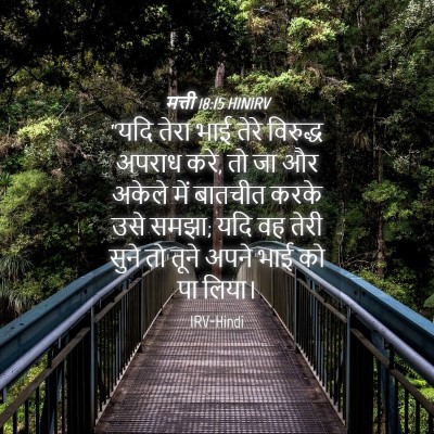 Picture 04 - मत्ती 18:15 HINIRV - “यदि तेरा भाई तेरे - Bible Verse Picture
