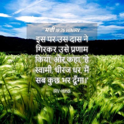 Picture 04 - मत्ती 18:26 HINIRV - इस पर उस दास ने - Bible Verse Picture