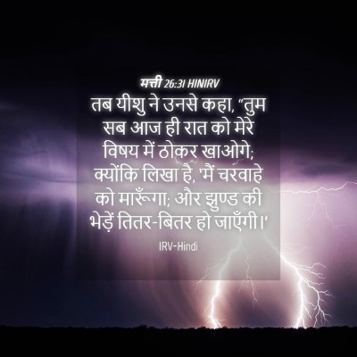 Picture 04 - मत्ती 26:31 HINIRV - तब यीशु ने उनसे - Bible Verse Picture