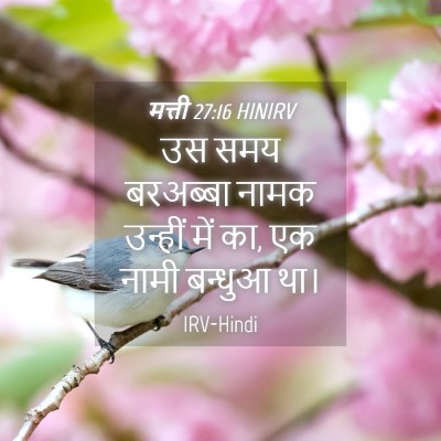 Picture 04 - मत्ती 27:16 HINIRV - उस समय बरअब्बा - Bible Verse Picture