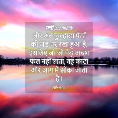 Picture 04 - मत्ती 3:10 HINIRV - और अब कुल्हाड़ा - Bible Verse Picture
