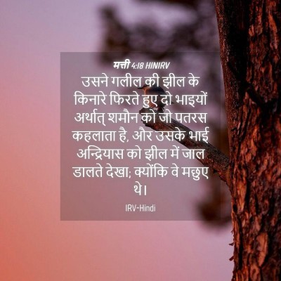 Picture 04 - मत्ती 4:18 HINIRV - उसने गलील की झील के - Bible Verse Picture