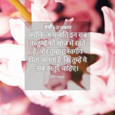 Picture 04 - मत्ती 6:32 HINIRV - क्योंकि अन्यजाति - Bible Verse Picture