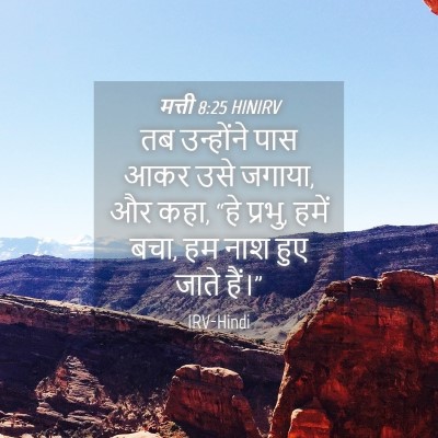 Picture 04 - मत्ती 8:25 HINIRV - तब उन्होंने पास - Bible Verse Picture