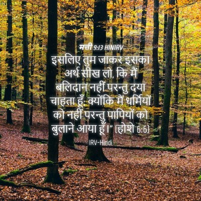 Picture 04 - मत्ती 9:13 HINIRV - इसलिए तुम जाकर - Bible Verse Picture