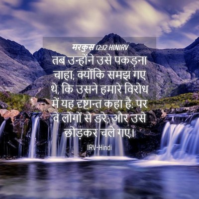 Picture 04 - मरकुस 12:12 HINIRV - तब उन्होंने उसे - Bible Verse Picture