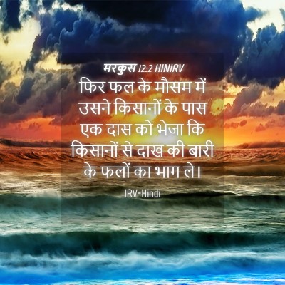 Picture 04 - मरकुस 12:2 HINIRV - फिर फल के मौसम में - Bible Verse Picture