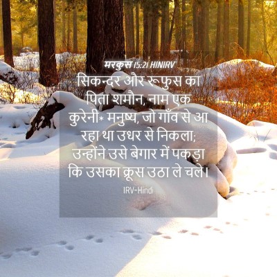 Picture 04 - मरकुस 15:21 HINIRV - सिकन्दर और रूफुस - Bible Verse Picture