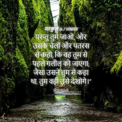Picture 04 - मरकुस 16:7 HINIRV - परन्तु तुम जाओ, और - Bible Verse Picture