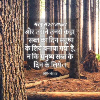 Picture 04 - मरकुस 2:27 HINIRV - और उसने उनसे कहा, - Bible Verse Picture
