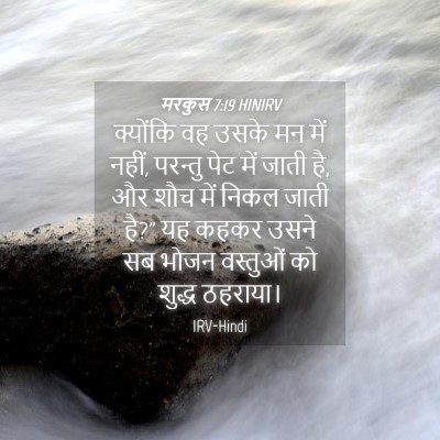 Picture 04 - मरकुस 7:19 HINIRV - क्योंकि वह उसके मन - Bible Verse Picture
