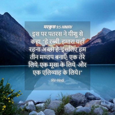 Picture 04 - मरकुस 9:5 HINIRV - इस पर पतरस ने यीशु - Bible Verse Picture