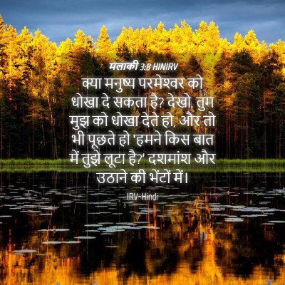Picture 04 - मलाकी 3:8 HINIRV - क्या मनुष्य - Bible Verse Picture