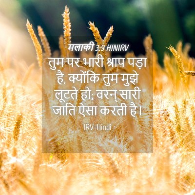 Picture 04 - मलाकी 3:9 HINIRV - तुम पर भारी श्राप - Bible Verse Picture