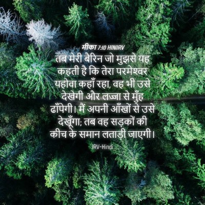 Picture 04 - मीका 7:10 HINIRV - तब मेरी बैरिन जो - Bible Verse Picture