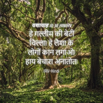 Picture 04 - यशायाह 10:30 HINIRV - हे गल्लीम की बेटी - Bible Verse Picture