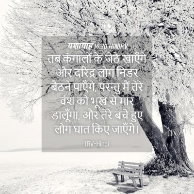 Picture 04 - यशायाह 14:30 HINIRV - तब कंगालों के जेठे - Bible Verse Picture