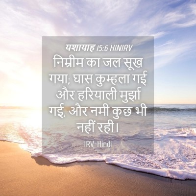Picture 04 - यशायाह 15:6 HINIRV - निम्रीम का जल सूख - Bible Verse Picture