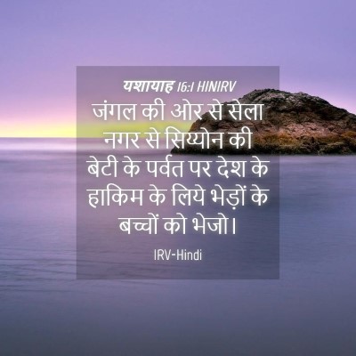 Picture 04 - यशायाह 16:1 HINIRV - जंगल की ओर से सेला - Bible Verse Picture