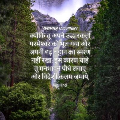 Picture 04 - यशायाह 17:10 HINIRV - क्योंकि तू अपने - Bible Verse Picture
