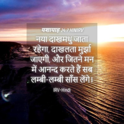 Picture 04 - यशायाह 24:7 HINIRV - नया दाखमधु जाता - Bible Verse Picture