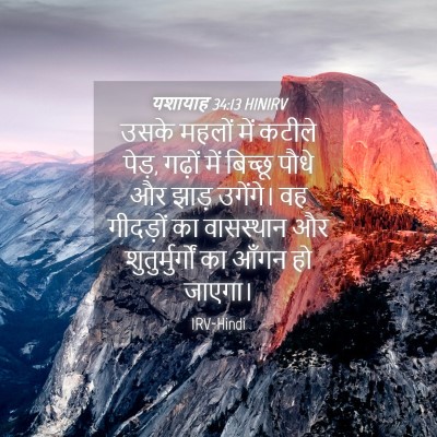 Picture 04 - यशायाह 34:13 HINIRV - उसके महलों में - Bible Verse Picture