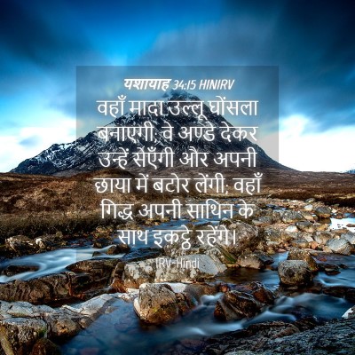 Picture 04 - यशायाह 34:15 HINIRV - वहाँ मादा उल्‍लू - Bible Verse Picture
