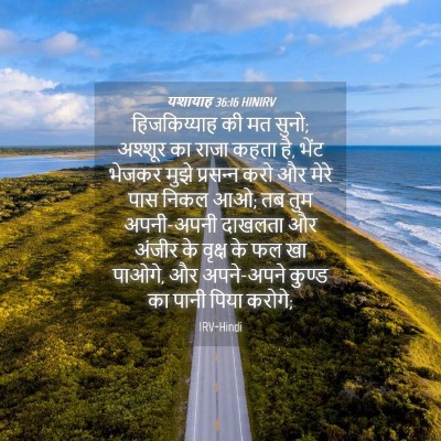 Picture 04 - यशायाह 36:16 HINIRV - हिजकिय्याह की मत - Bible Verse Picture