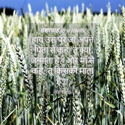 Picture 04 - यशायाह 45:10 HINIRV - हाय उस पर जो अपने - Bible Verse Picture