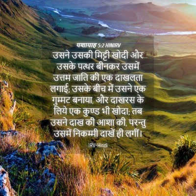 Picture 04 - यशायाह 5:2 HINIRV - उसने उसकी मिट्टी - Bible Verse Picture