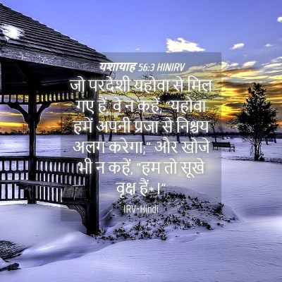 Picture 04 - यशायाह 56:3 HINIRV - जो परदेशी यहोवा से - Bible Verse Picture