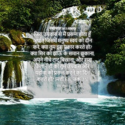 Picture 04 - यशायाह 58:5 HINIRV - जिस उपवास से मैं - Bible Verse Picture