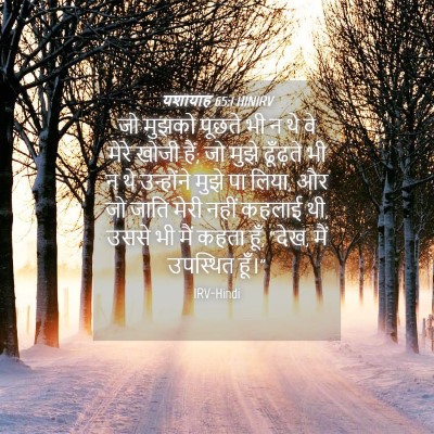Picture 04 - यशायाह 65:1 HINIRV - जो मुझको पूछते भी न - Bible Verse Picture